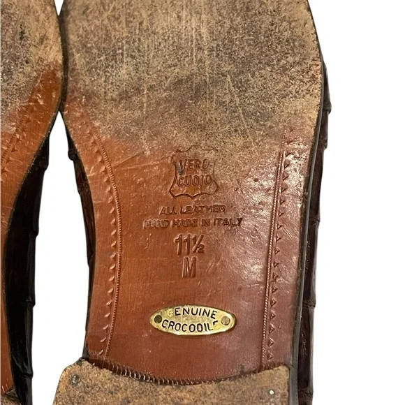Belvedere Genuine Crocodile Split Toe Blucher Sz 11.5 M  display picture 3